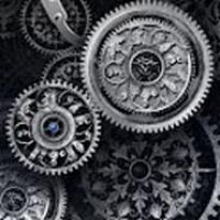 Black world time clock theme